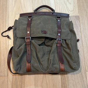 Vintage Dolce & Gabbana Canvas Backpack Leather Trim